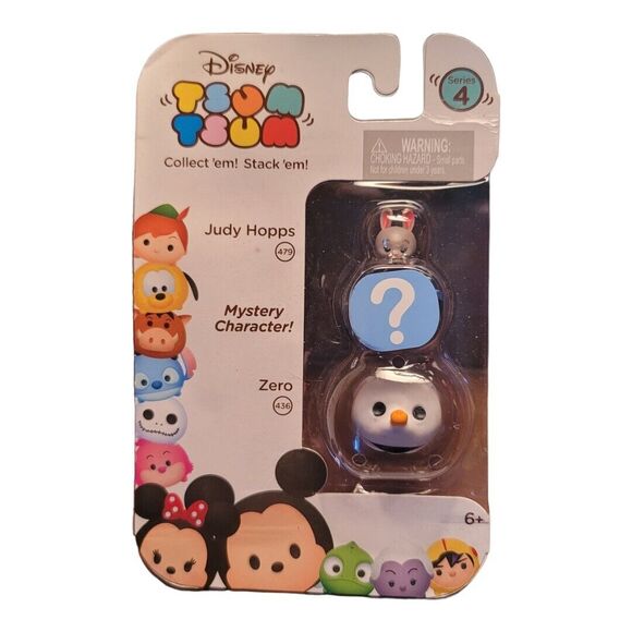 Disney Tsum Tsum Stackable Figures Judy Hopps, Zero, and Mystery Figure - Picture 1 of 2